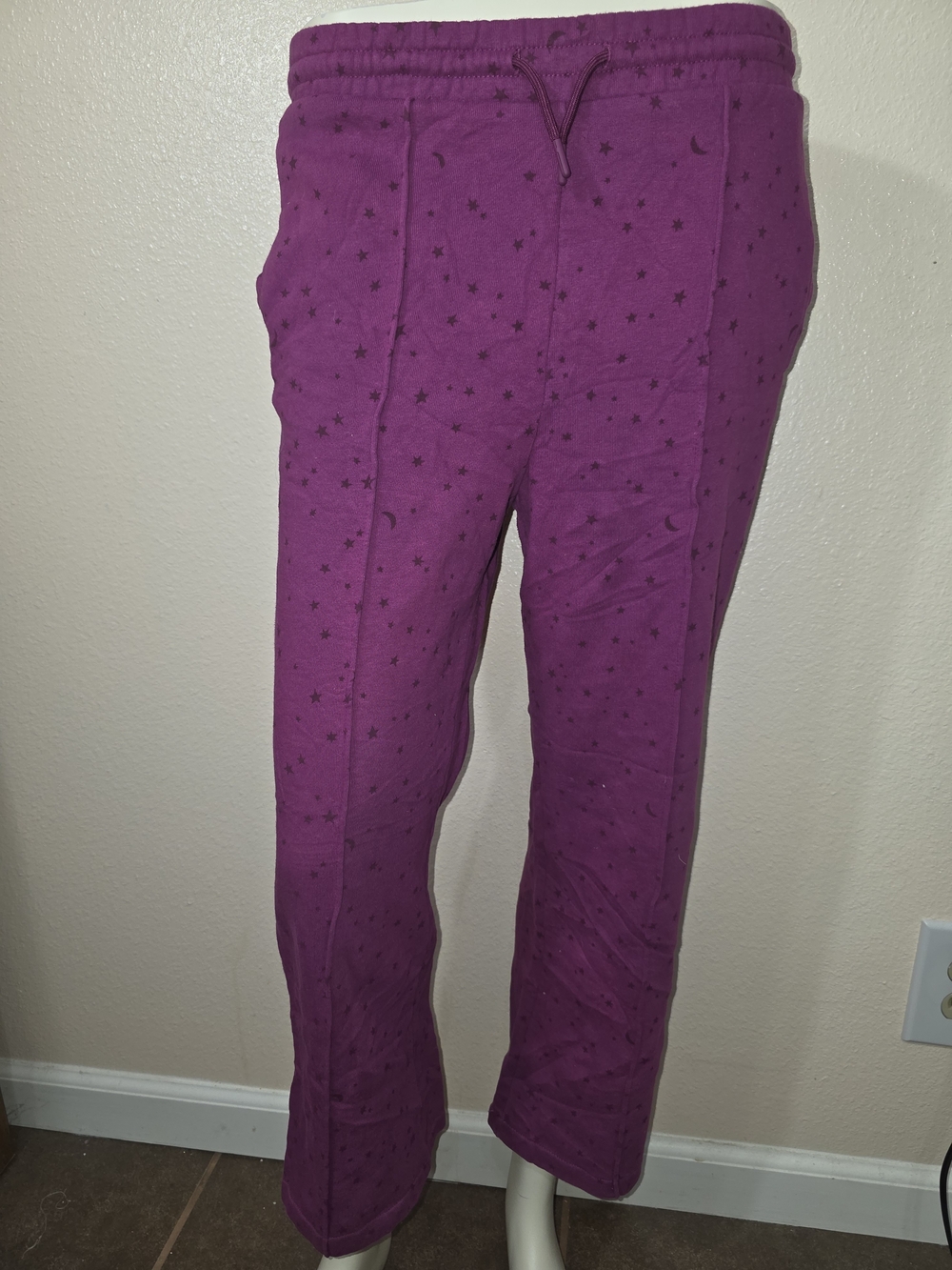 Women's Magenta Star & Moon Fleece Joggers